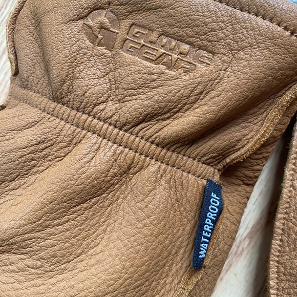 Guide Gear Wool and Leather Mittens - Picture 3 of 4